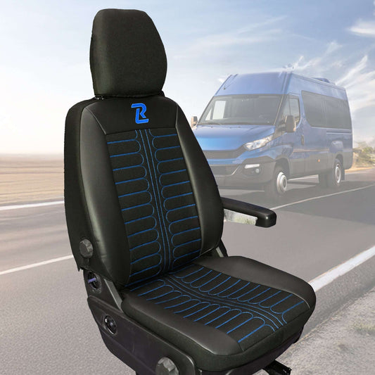 Pokrowce na fotele TORNADO Iveco Daily od 2014 1+2 - Czarno niebieski