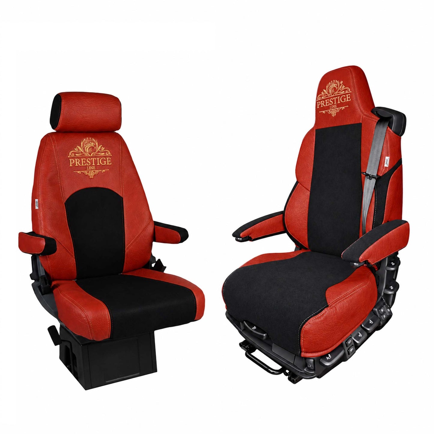 Pokrowce na fotele PRESTIGE-LINE SCANIA seria R od 2026, seria S od 2026 (konfiguracja B1) CZERWONY SABA