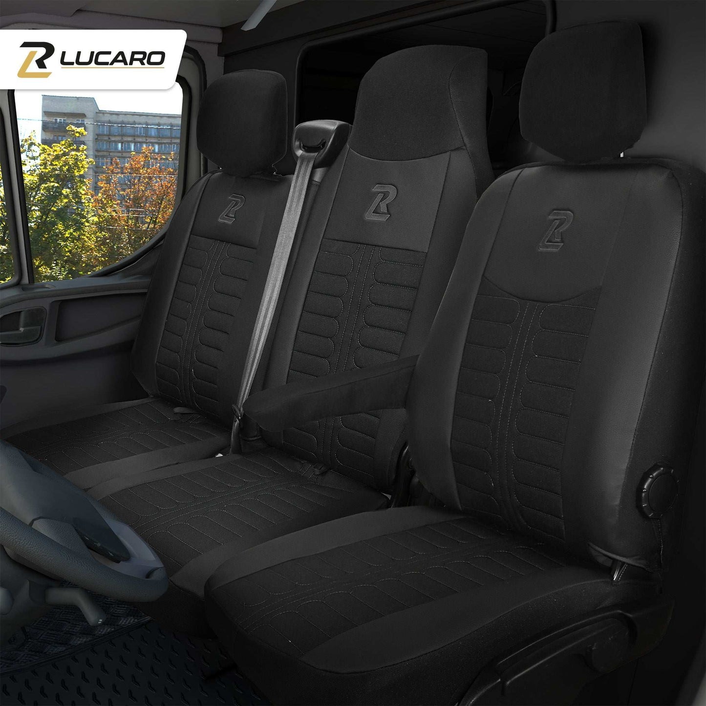 Pokrowce na fotele TORNADO Renault Master 3, Opel Movano B, Nissan NV400 - CZARNY