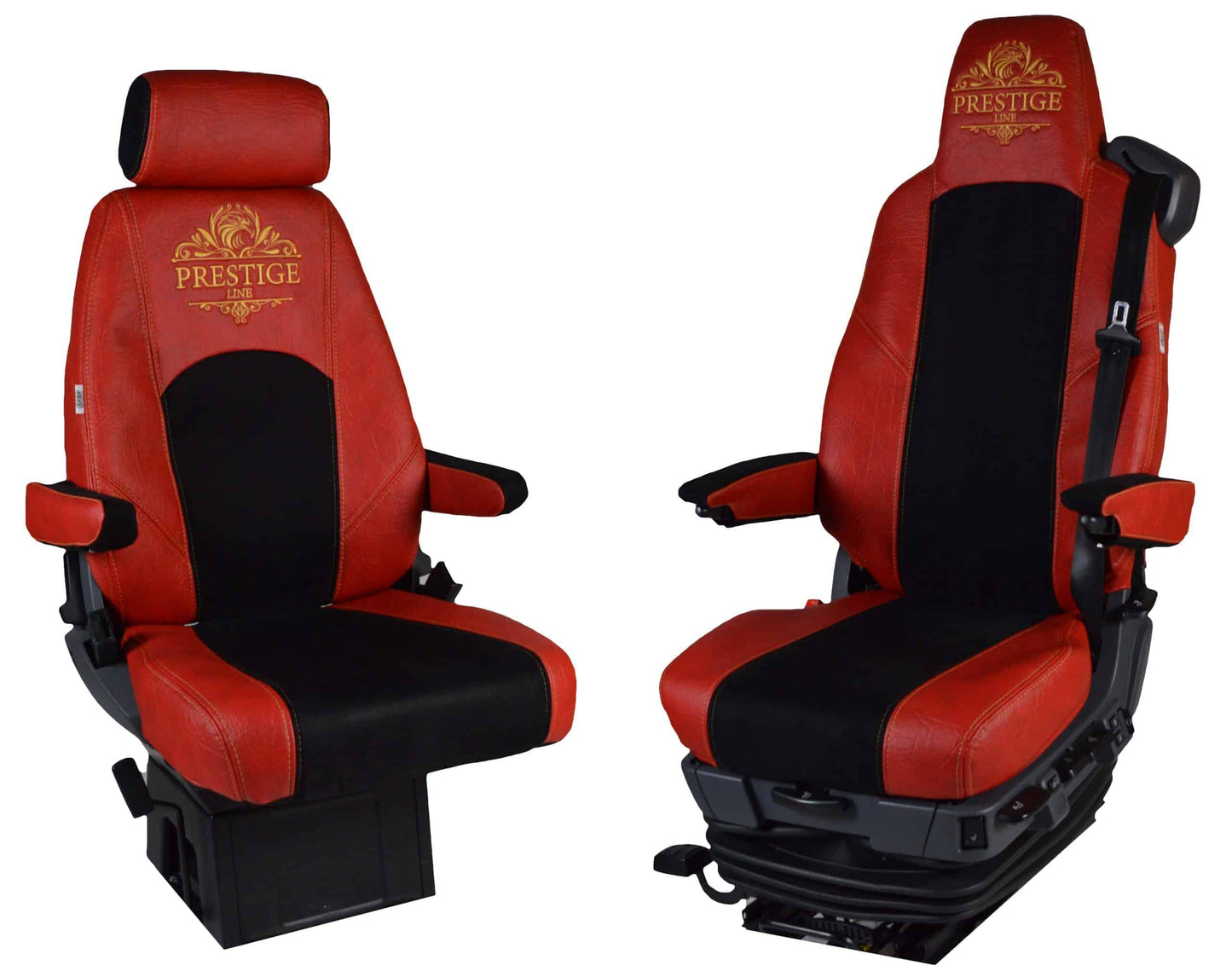 Pokrowce na fotele PRESTIGE-LINE SCANIA seria R od 2013, seria S od 2017 (konfiguracja B) CZERWONY SABA