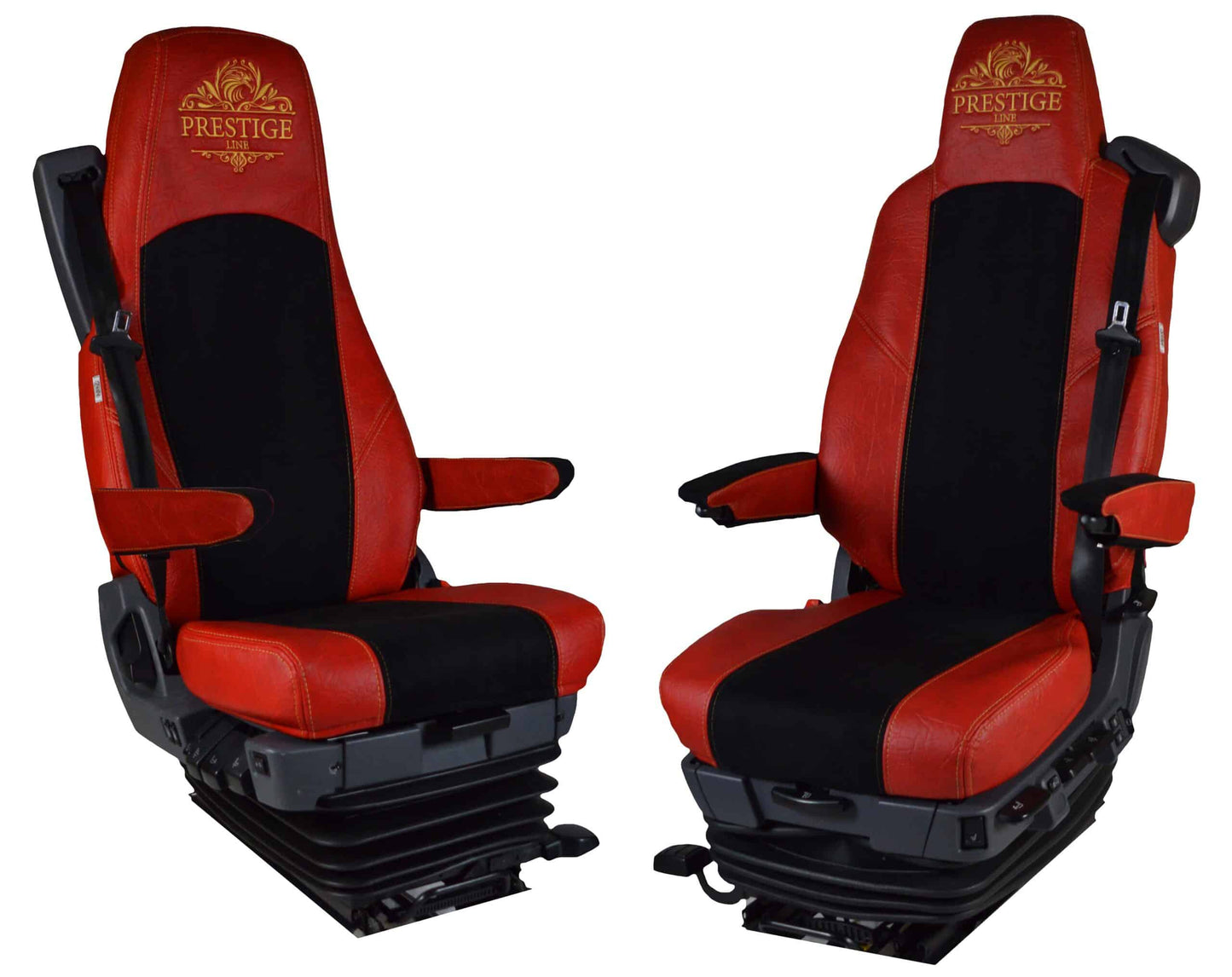 Pokrowce na fotele PRESTIGE-LINE SCANIA seria R od 2013, seria S od 2017 (konfiguracja E) CZERWONY SABA