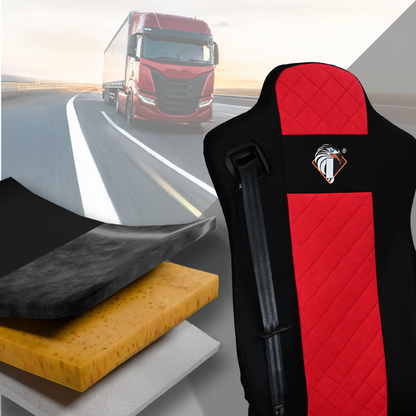 Pokrowce na fotele IVECO S-WAY od 2019 CZERWONY SABA