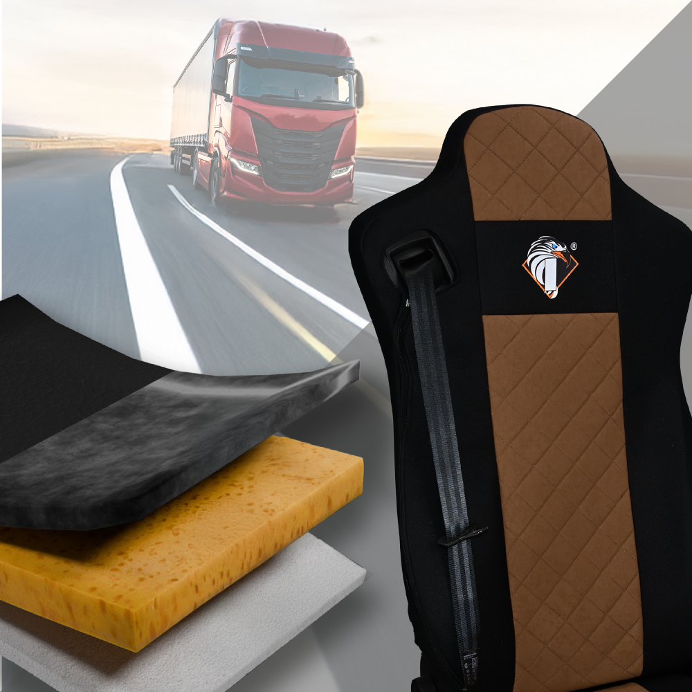 Pokrowce na fotele IVECO S-WAY od 2019 BRĄZ SABA