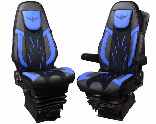 Pokrowce na fotele ROYAL DeLuxe VOLVO FH, FH16, FMX, FM od 2013 1 pas NIEBIESKI SABA