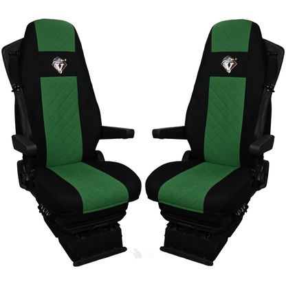 Pokrowce na fotele VOLVO FH 4, FH5 od 2021, AERO od 2024 UNIVERSAL ZIELONY SABA