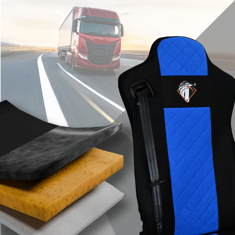 Pokrowce na fotele IVECO S-WAY od 2019 NIEBIESKI SABA