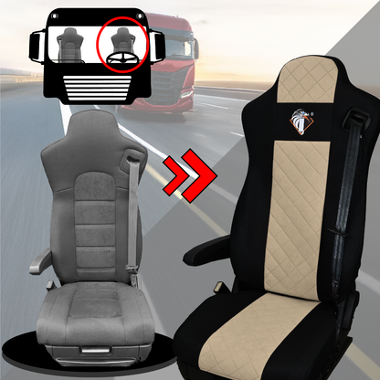 Pokrowce na fotele IVECO S-WAY od 2019 BEŻ SABA