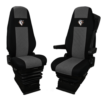 Pokrowce na fotele VOLVO FH4, FH, FH16, FMX, FM od 2013, FH5 od 2021, AERO od 2024  - 1 pas SZARE SABA