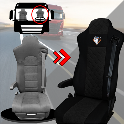 Pokrowce na fotele IVECO S-WAY od 2019 CZARNY SABA