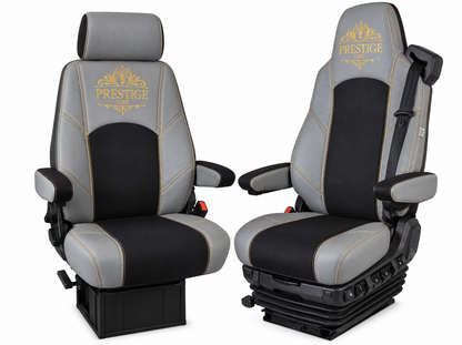 Pokrowce na fotele PRESTIGE-LINE SCANIA seria R od 2013-2025, seria S od 2017-2025 (konfiguracja B) SZARY OUTLET SABA