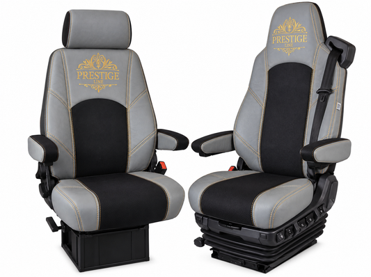 Pokrowce na fotele PRESTIGE-LINE SCANIA seria R od 2013-2025, seria S od 2017-2025 (konfiguracja B) SZARY OUTLET SABA