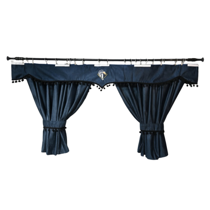Zasłony do IVECO (okna przednie + sypialnia)  STANDARD IVECO KOMPLET granatowy OUTLET SABA