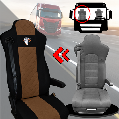 Pokrowce na fotele IVECO S-WAY od 2019 BRĄZ SABA