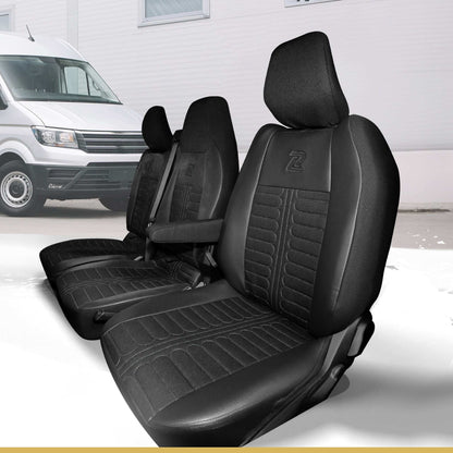 Pokrowce na fotele TORNADO Renault Master 4, Nissan Interstar 3 (Oparcie dzielone, siedzisko dzielone) CZARNY 