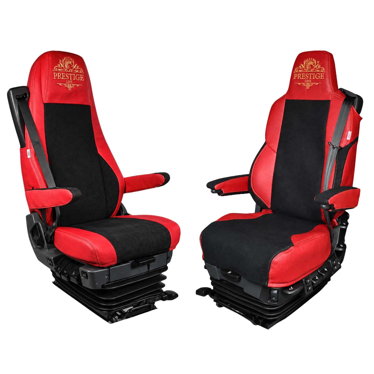 Pokrowce na fotele PRESTIGE-LINE SCANIA seria R od 2026, seria S od 2026 (konfiguracja E1) CZERWONY SABA