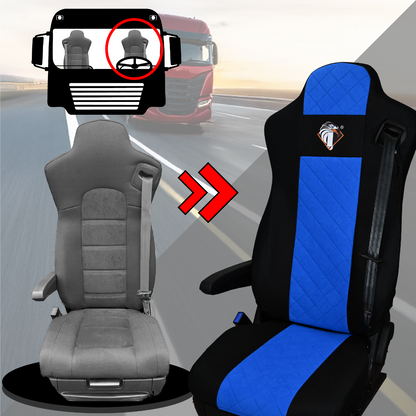 Pokrowce na fotele IVECO S-WAY od 2019 NIEBIESKI SABA