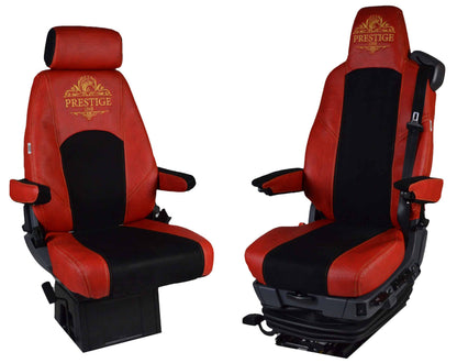 Pokrowce na fotele PRESTIGE-LINE SCANIA seria R od 2013, seria S od 2017 (konfiguracja B) CZERWONY SABA
