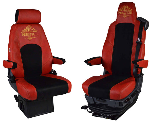Pokrowce na fotele PRESTIGE-LINE SCANIA seria R od 2013, seria S od 2017 (konfiguracja B) CZERWONY SABA