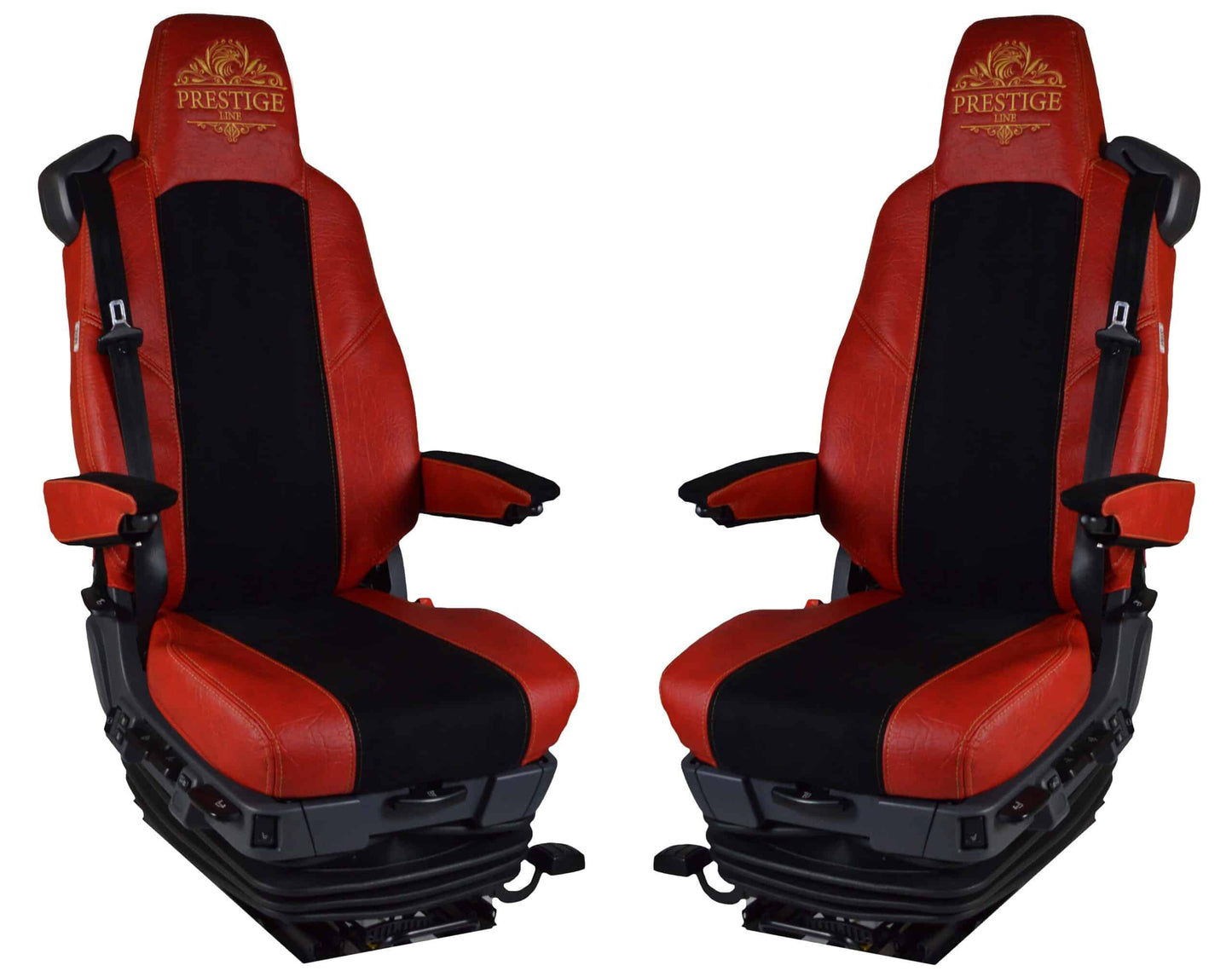 Pokrowce na fotele PRESTIGE-LINE SCANIA seria R od 2013, seria S od 2017 (konfiguracja D) CZERWONY SABA