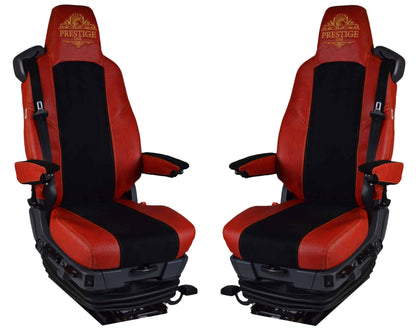 Pokrowce na fotele PRESTIGE-LINE SCANIA seria R od 2013, seria S od 2017 (konfiguracja D) CZERWONY SABA