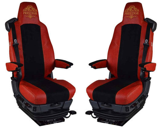 Pokrowce na fotele PRESTIGE-LINE SCANIA seria R od 2013, seria S od 2017 (konfiguracja D) CZERWONY SABA
