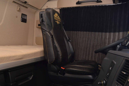 Pokrowce na fotele PRESTIGE-LINE Mercedes Actros L od 2022 fotel pasażera nieamortyzowany CZARNY SABA