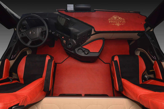 Pokrowce na fotele PRESTIGE-LINE Mercedes Actros MP4 od 2011, MP5 od 2019 fotel pasażera nieamortyzowany CZERWONY SABA