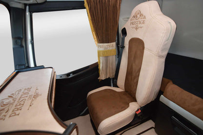 Pokrowce na fotele PRESTIGE-LINE Iveco S-WAY od 2019 2 pasy BEŻ SABA