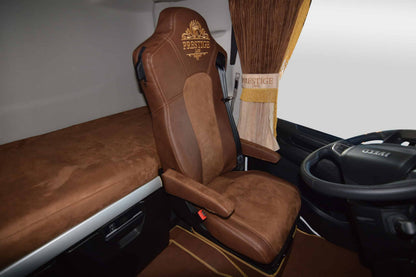 Pokrowce na fotele PRESTIGE-LINE Iveco S-WAY od 2019 2 pasy BRĄZ SABA