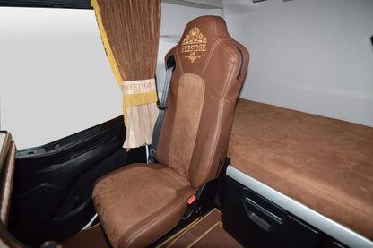 Pokrowce na fotele PRESTIGE-LINE Iveco S-WAY od 2019 2 pasy BRĄZ SABA