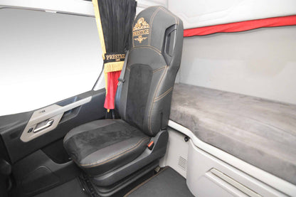 Pokrowce na fotele PRESTIGE-LINE Ford F-MAX od 2018 2 pasy CZARNY SABA
