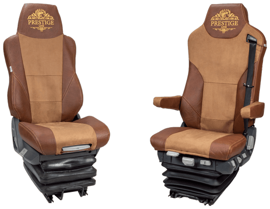 Pokrowce na fotele PRESTIGE-LINE MAN TGX, TGS od 2007, TGM, TGL od 2005, TGA od 2000, fotele lotnicze, 1pas BRĄZ SABA