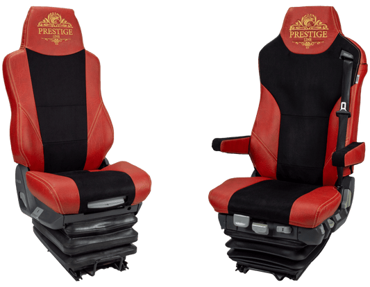 Pokrowce na fotele PRESTIGE-LINE MAN TGX, TGS od 2007, TGM, TGL od 2005, TGA od 2000, fotele lotnicze, 1pas CZERWONY SABA