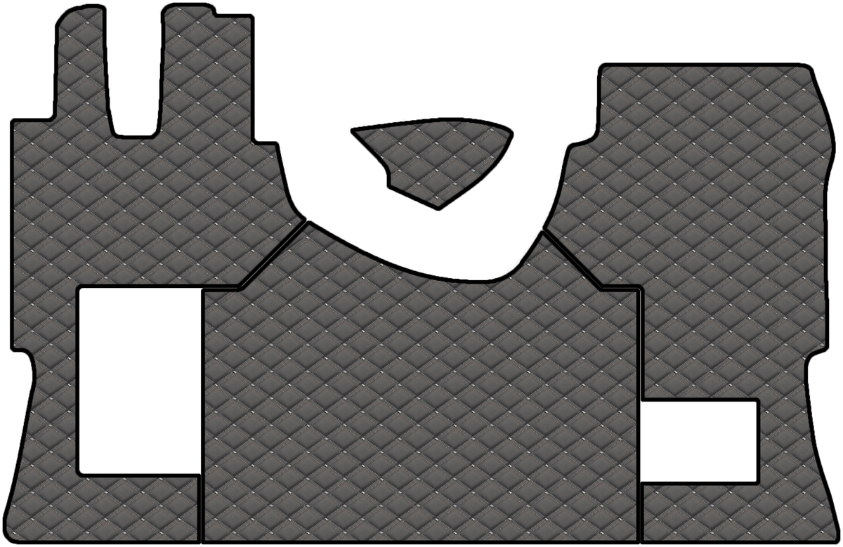 Dywaniki na podłogę ROYAL MERCEDES ACTROS L od 2022 fotel pasażera nieamortyzowany + cokoły SZARY SABA