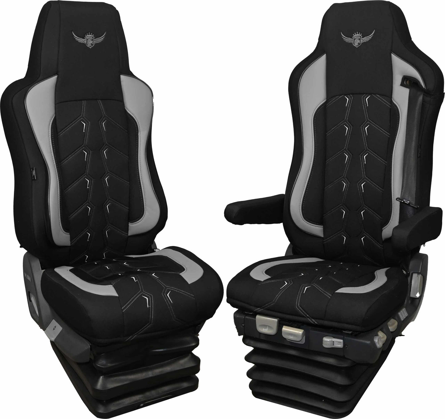 Pokrowce na fotele ROYAL Classic MAN TGX, TGA, TGS, TGM 1 pas SZARY SABA