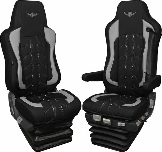 Pokrowce na fotele ROYAL Classic MAN TGX, TGA, TGS, TGM 1 pas SZARY SABA