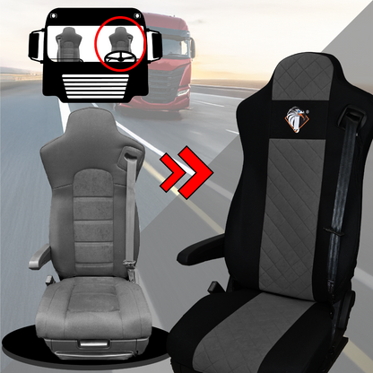 Pokrowce na fotele IVECO S-WAY od 2019 SZARE SABA