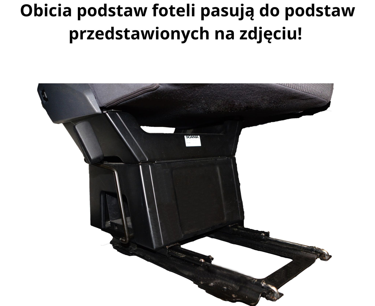 Obicia podstaw foteli/cokoły PRESTIGE-LINE SCANIA seria R od 2009-2013 fotel pasażera nieamortyzowany CZARNY SABA