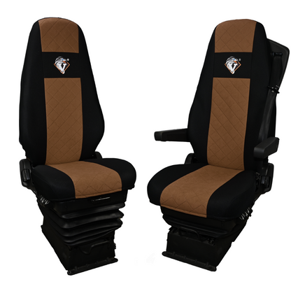 Pokrowce na fotele VOLVO FH4, FH, FH16, FMX, FM od 2013, FH5 od 2021, AERO od 2024 - 1 pas BRĄZ SABA
