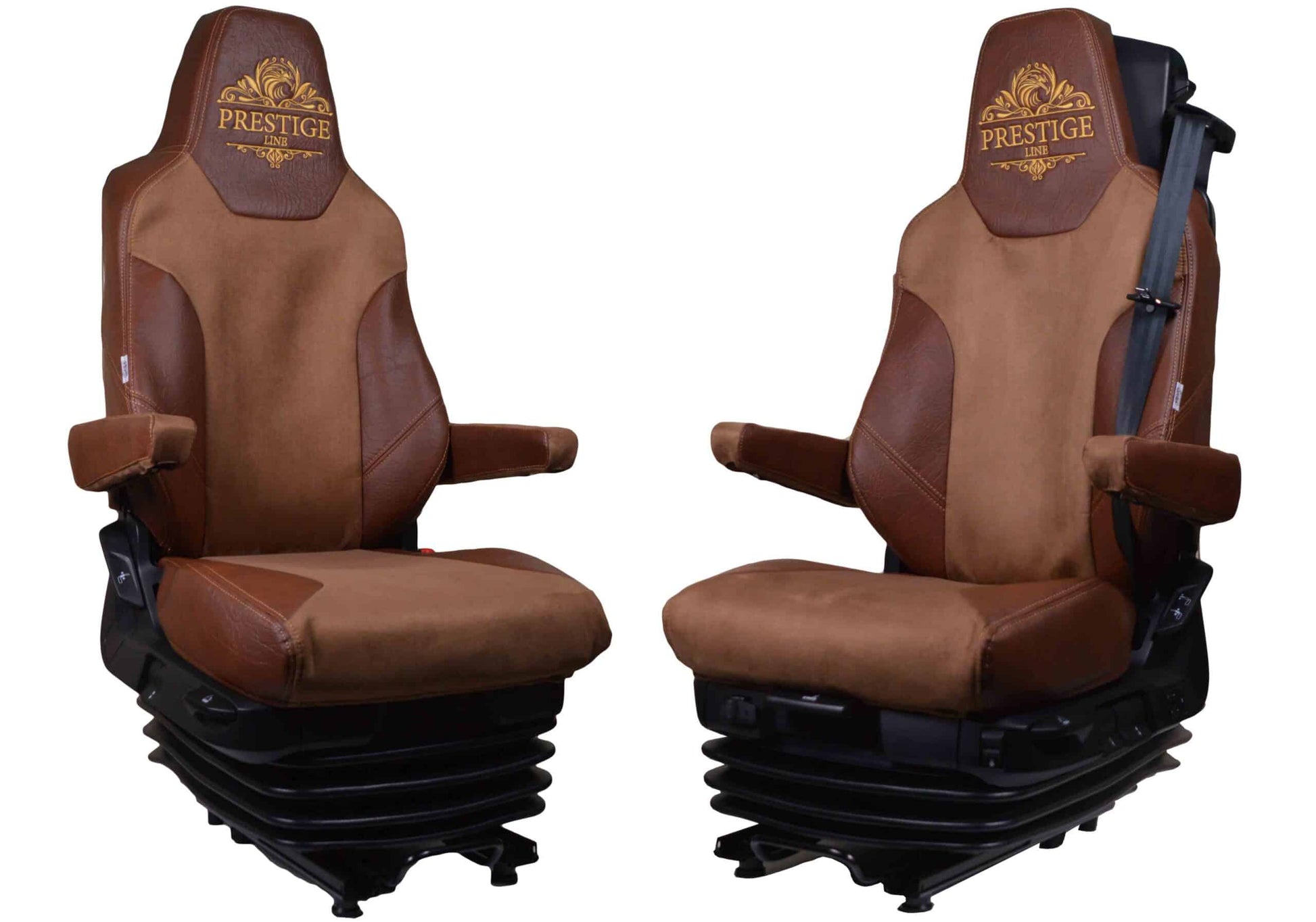 Pokrowce na fotele PRESTIGE-LINE MAN TGX, TGM, TGL, TGS od 2020 fotele lotnicze, 1 pas BRĄZ SABA
