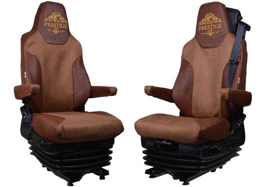 Pokrowce na fotele PRESTIGE-LINE MAN TGX, TGM, TGL, TGS od 2020 fotele lotnicze, 1 pas BRĄZ SABA