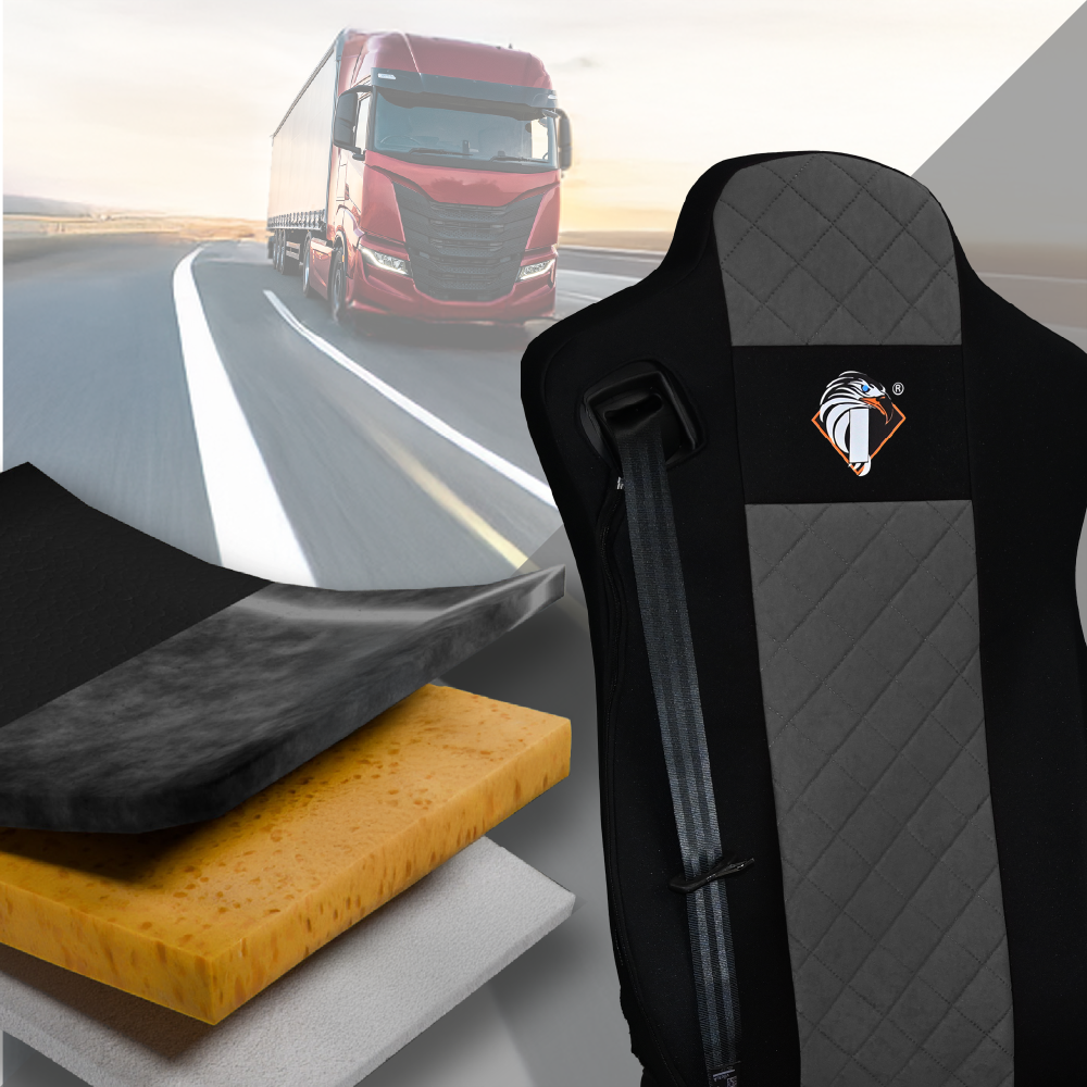 Pokrowce na fotele IVECO S-WAY od 2019 SZARE SABA