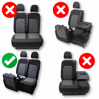 Pokrowce na fotele samochodowe TORNADO Volkswagen Crafter 2, Man TGE 1+2 Czarno - Czerwony SABA