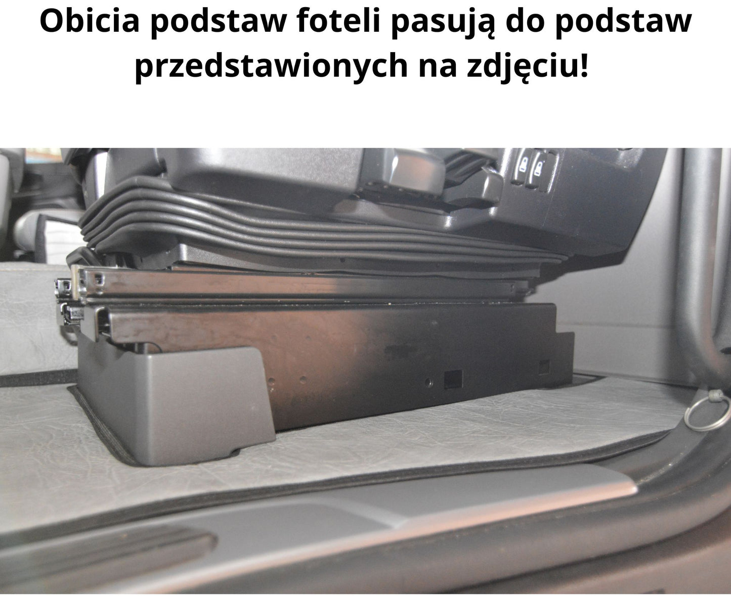 Obicia podstaw foteli/cokoły PRESTIGE-LINE SCANIA seria R,S od 2017 fotel pasażera nieamortyzowany CZARNY SABA