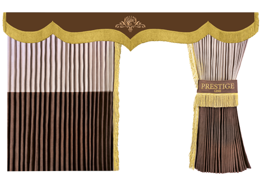 Zasłony plisowane do samochodów ciężarowych PRESTIGE-LINE BEŻOWO-BRĄZOWE SABA