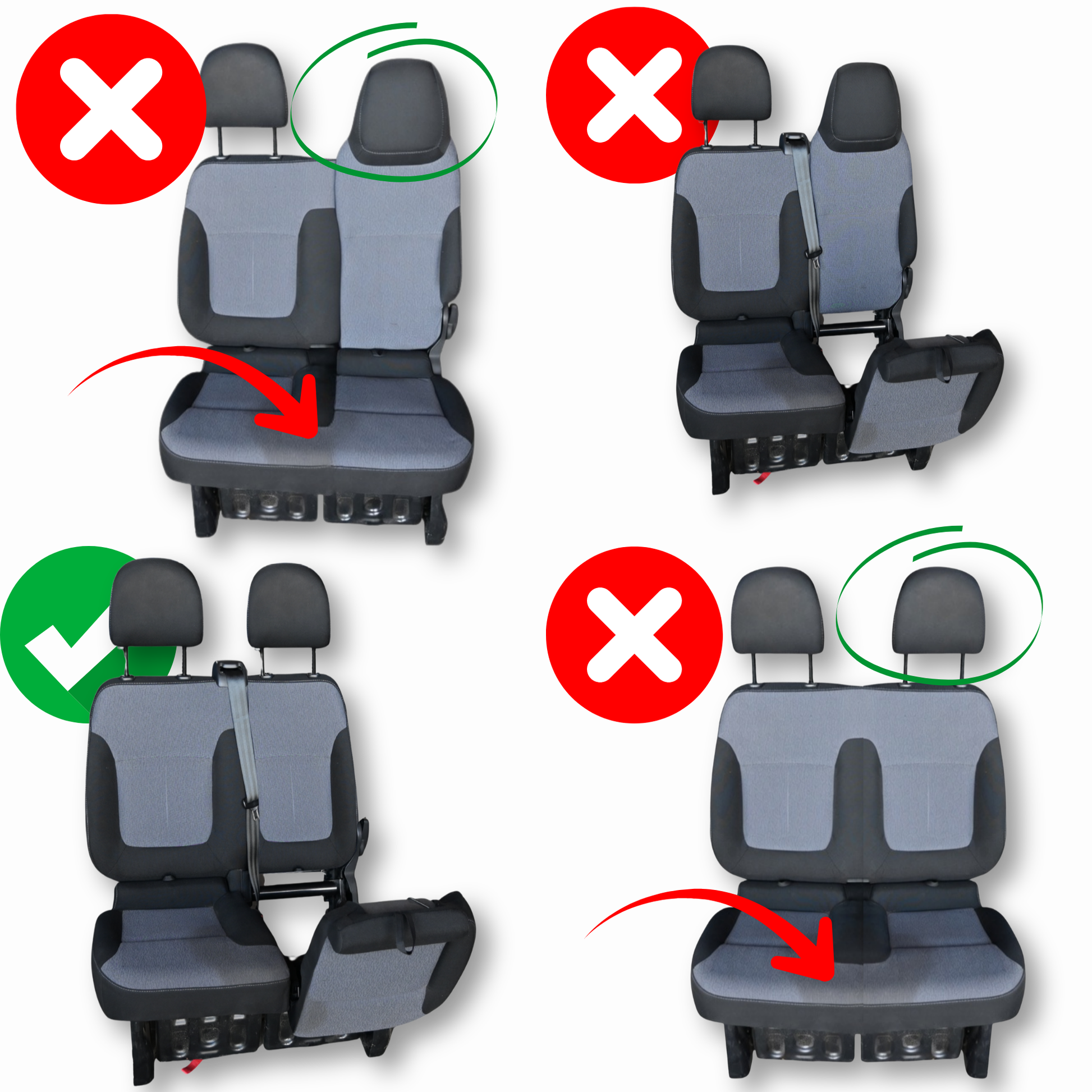 Pokrowce na fotele TORNADO Renault Trafic 3, Opel Vivaro B, Fiat Talento, Nissan NV300 1+2 (Kanapa z 2 zagłówkami siedzisko dzielone) - Czarno pomarańczowe LUCARO